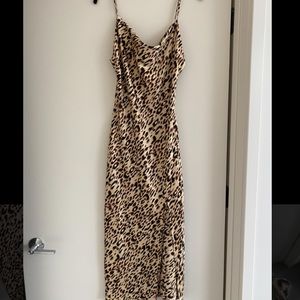 NWT leopard slip dress Medium